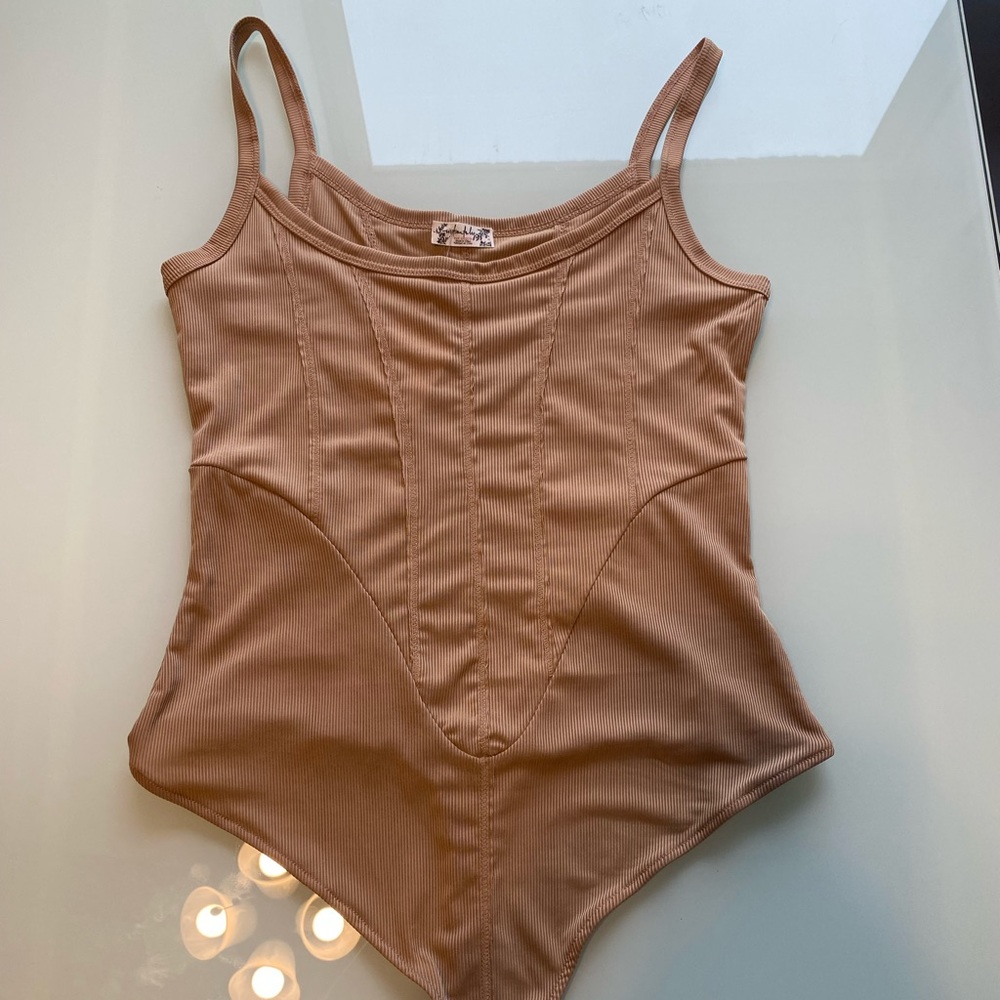 Free People tan body suit, size S